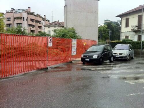 cantiere passerella via medici monza