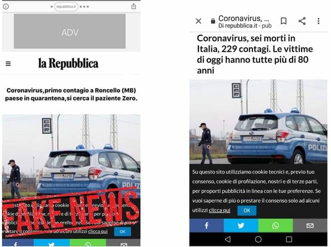 fake news roncello