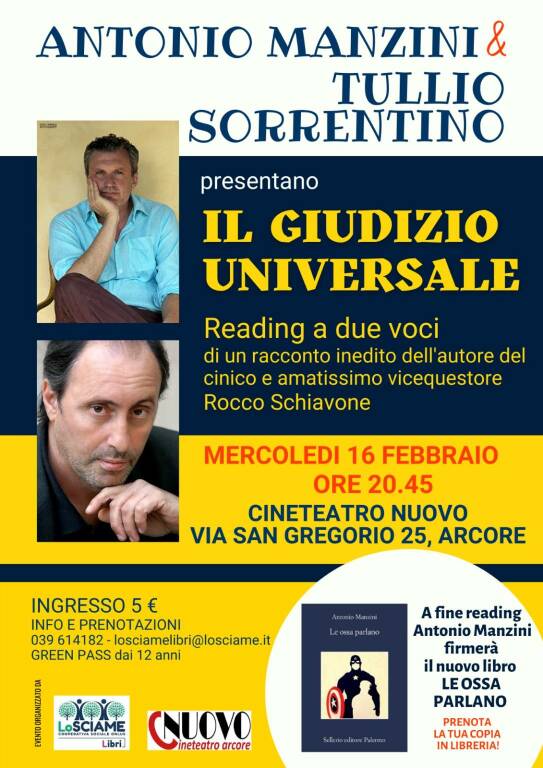 Arcore Cineteatro Nuovo: reading a due voci Il giudizio universale -  MBNews
