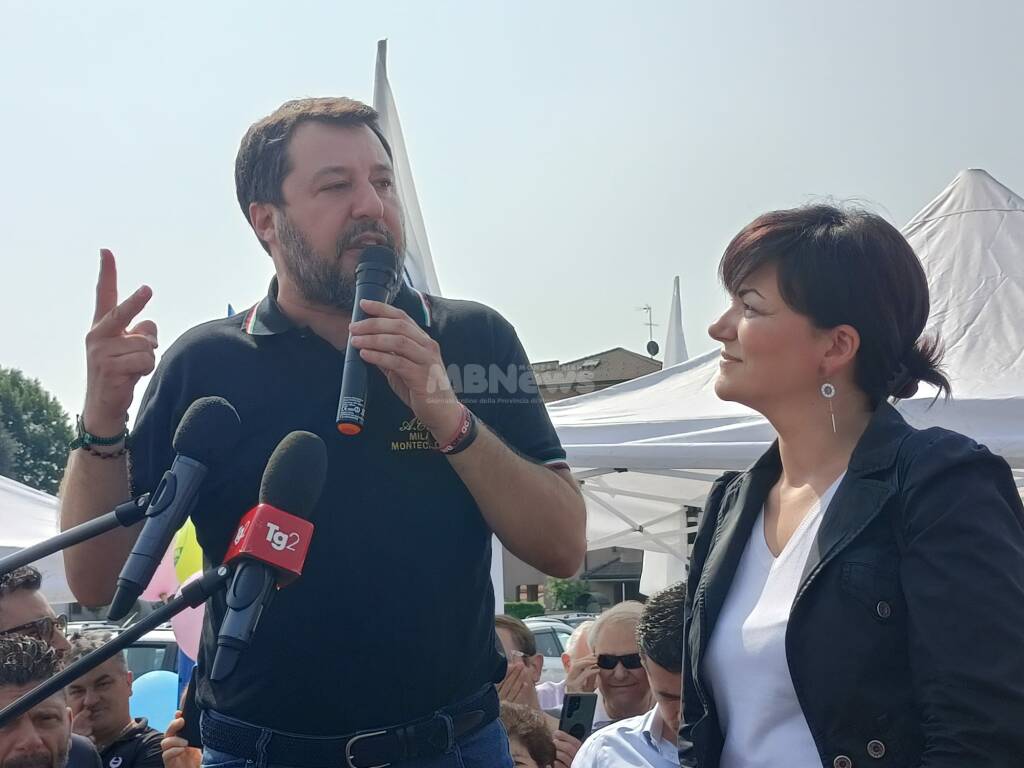 Matteo Salvini e Laura Borella