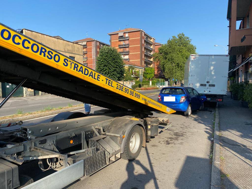 monza incidente via monte santo