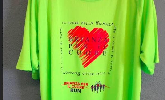 brianza per il cuore run maglietta