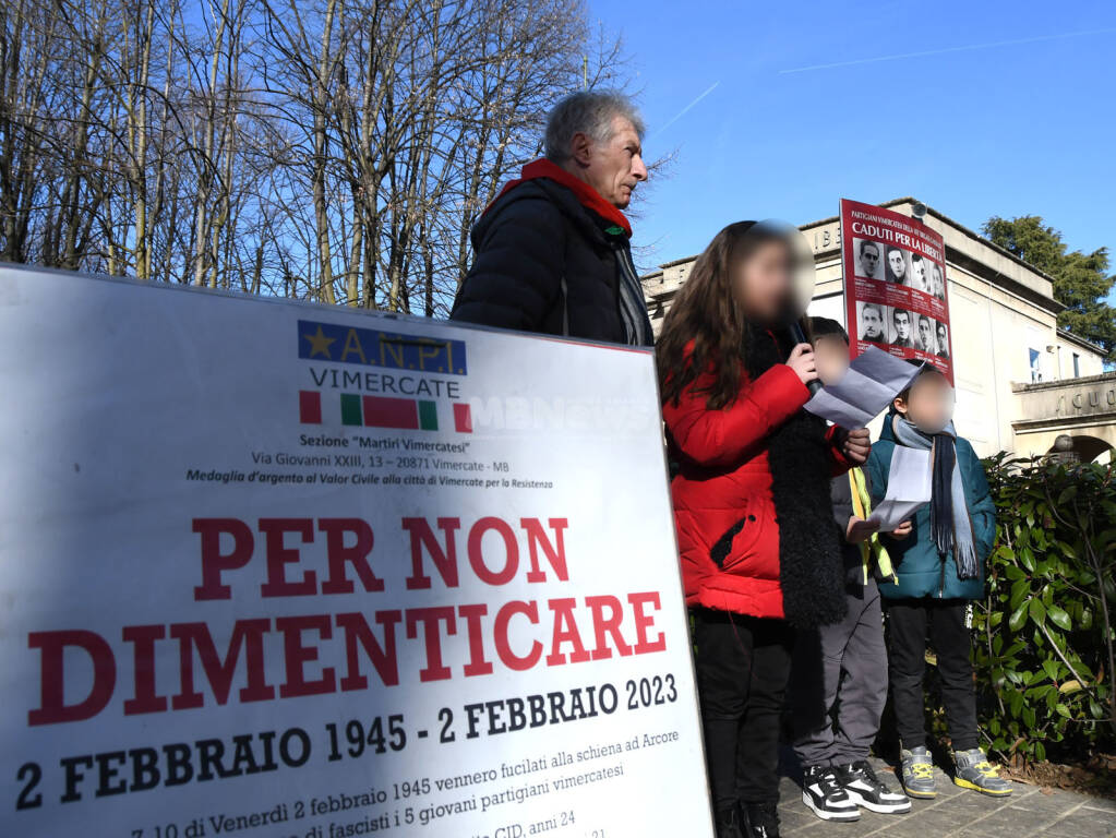 Commemorazione martiri vimercatesi 2023 studenti Anpi Vimercate