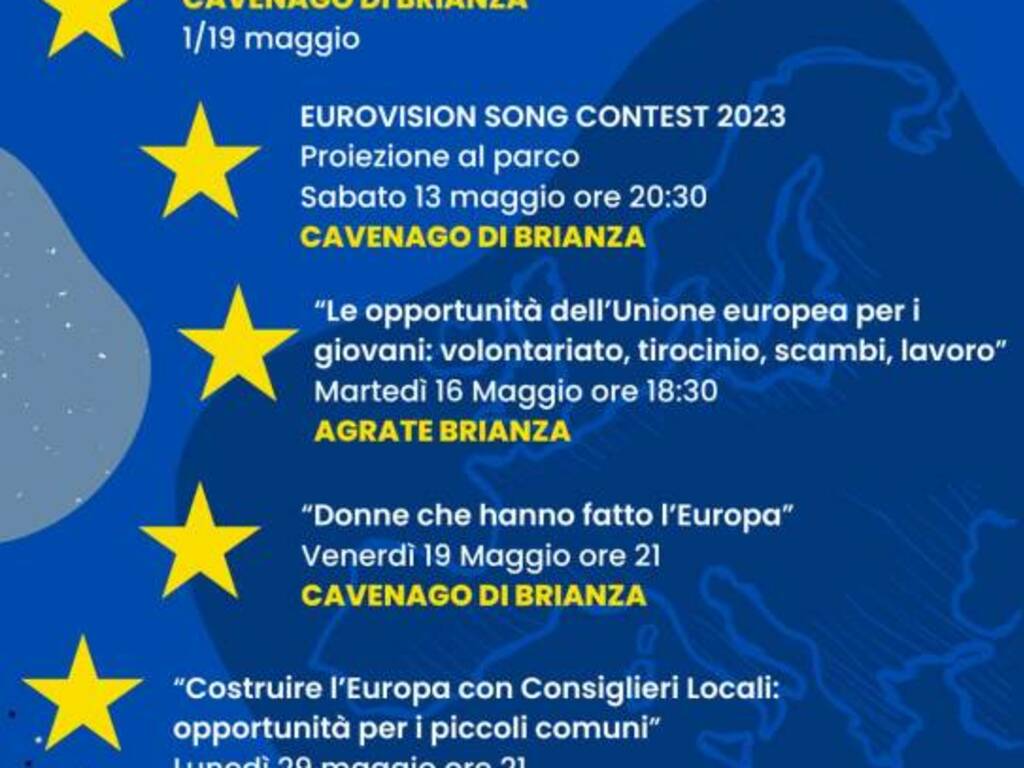 programma maggio europeo nel vimercatese