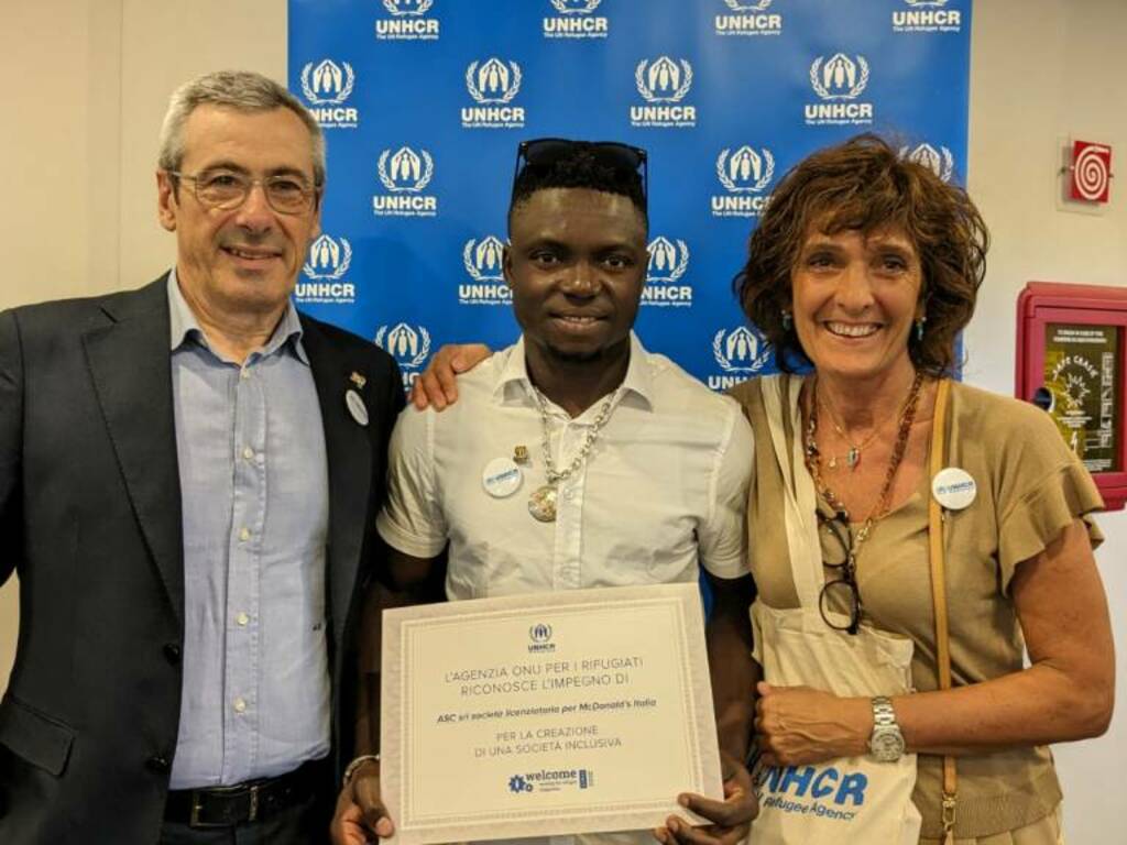 McDonald’s Monza e Brianza premiati dall’Agenzia ONU per i Rifugiati 